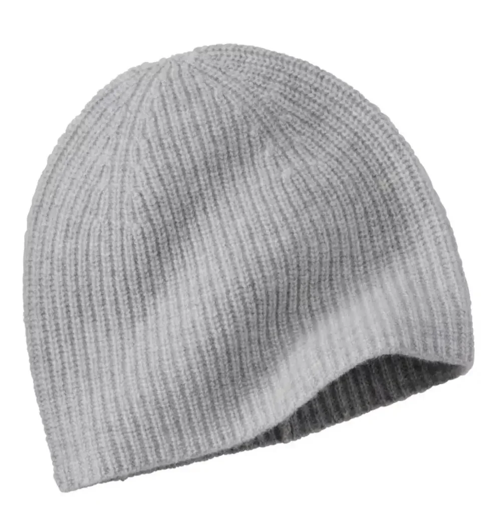 L.L. Bean Classic Cashmere Beanie Hat | OS  Lt Grey Heather NWT